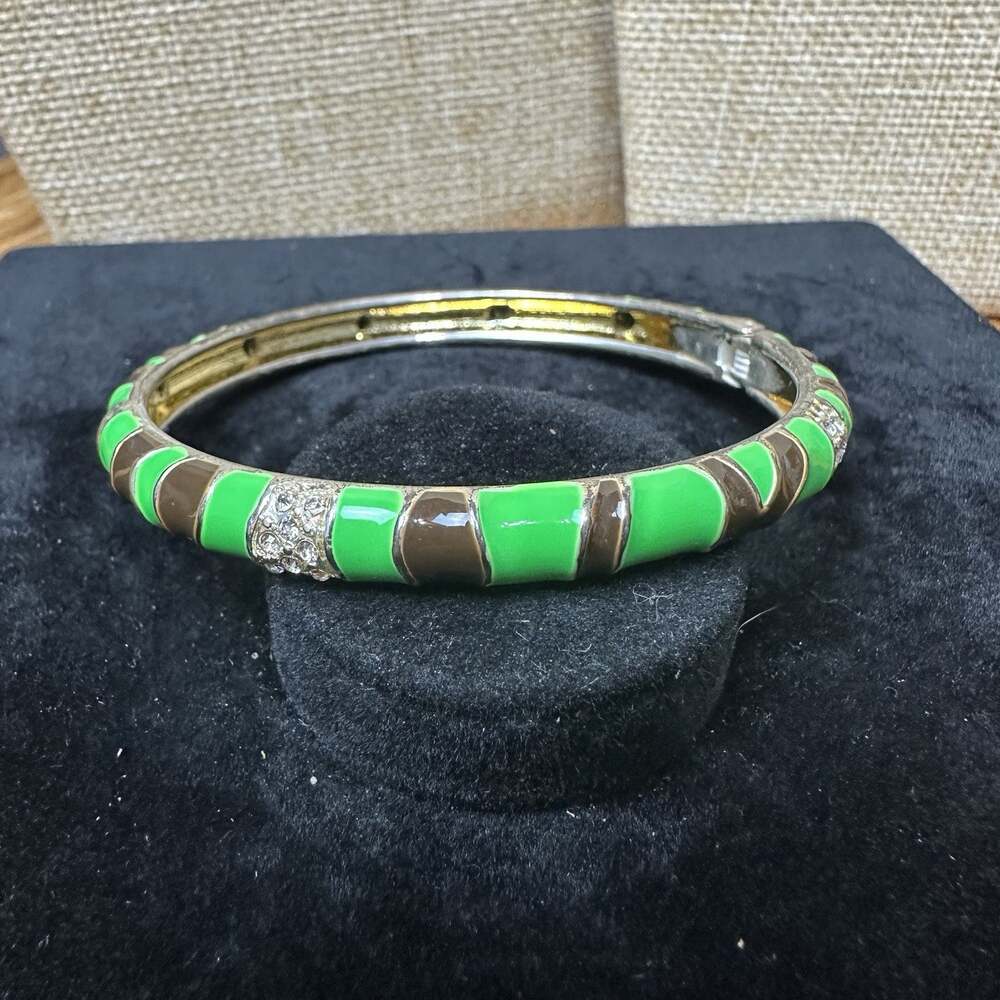 Sequin Nordstrom Multicolor Gold Tone Statement Enamel Bangle Bracelet # 402